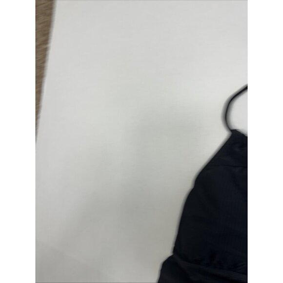 Salt + Cove Junior XS Ribbed Plunge Halter Tankini Top Black NWT 9401 - Picture 6 of 16